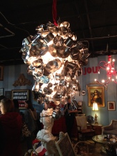 A chandelier -- made from everything, it seems